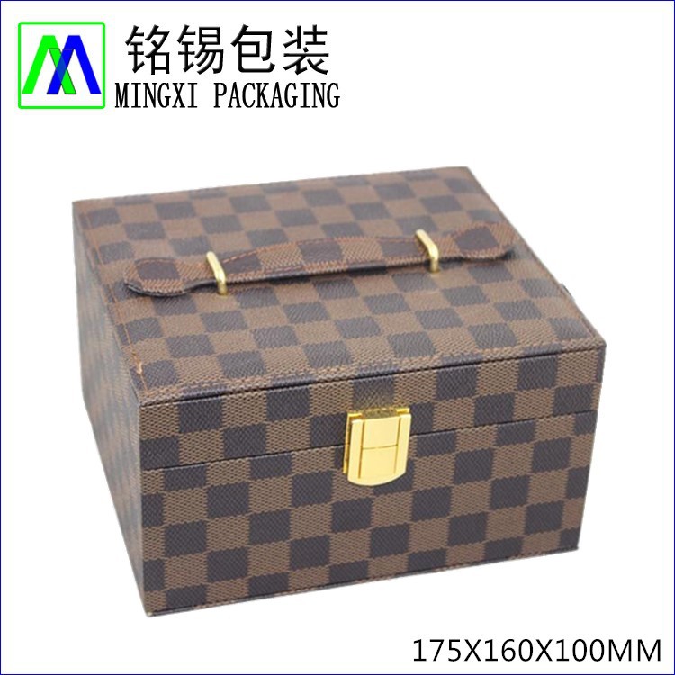 Brown Jewelry Case With Divider Inside