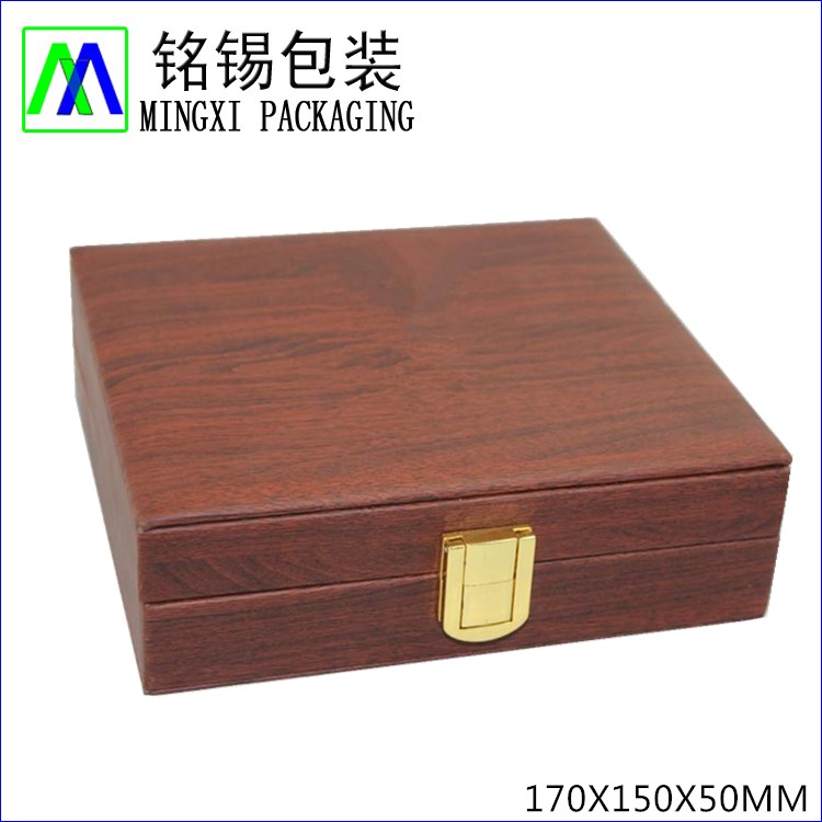 Wood Gold Coin Box With Metal Closure
