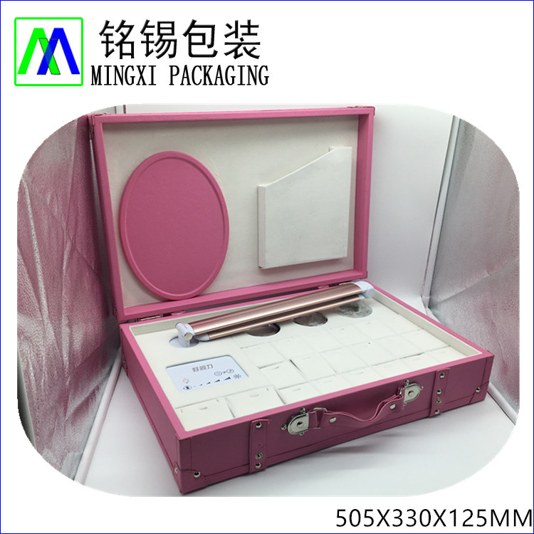 Pink Large Jewelry Case With Mirrow Inside For Display
