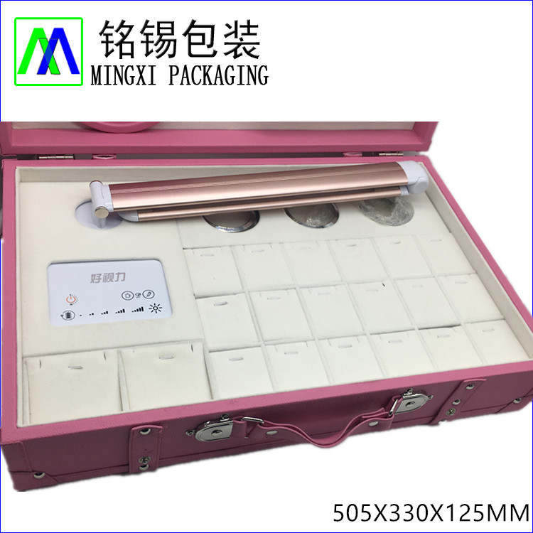 Pink Large Jewelry Case With Mirrow Inside For Display