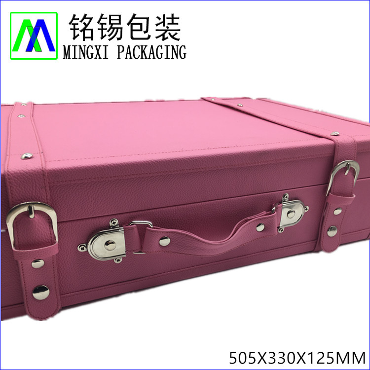 Pink Large Jewelry Case With Mirrow Inside For Display