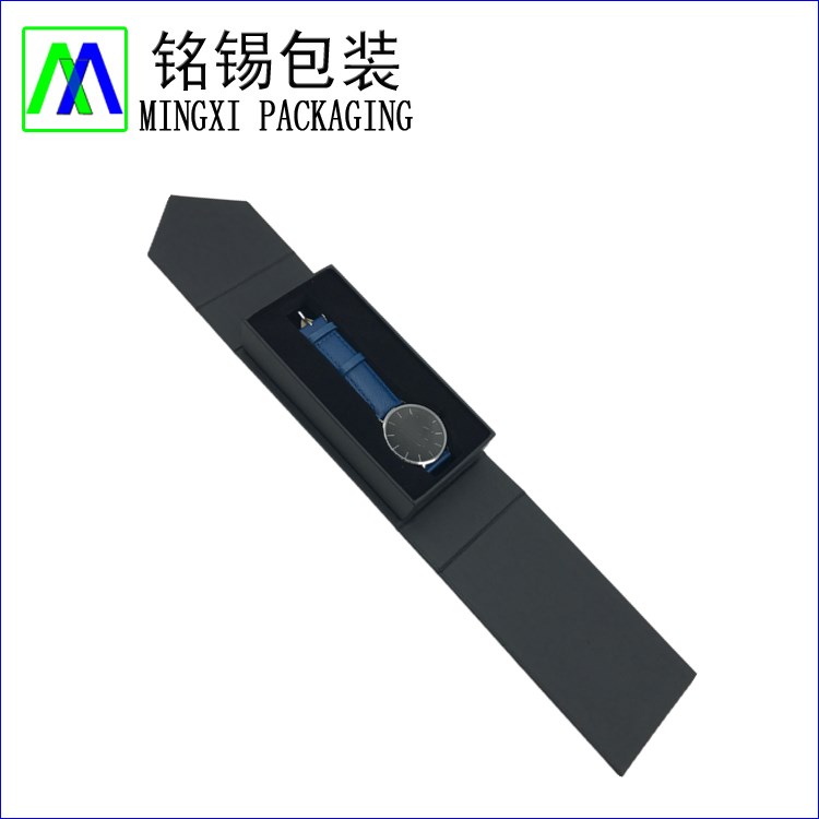 Magnetic Closure Watch Packaging Box With Silver Foil Logo