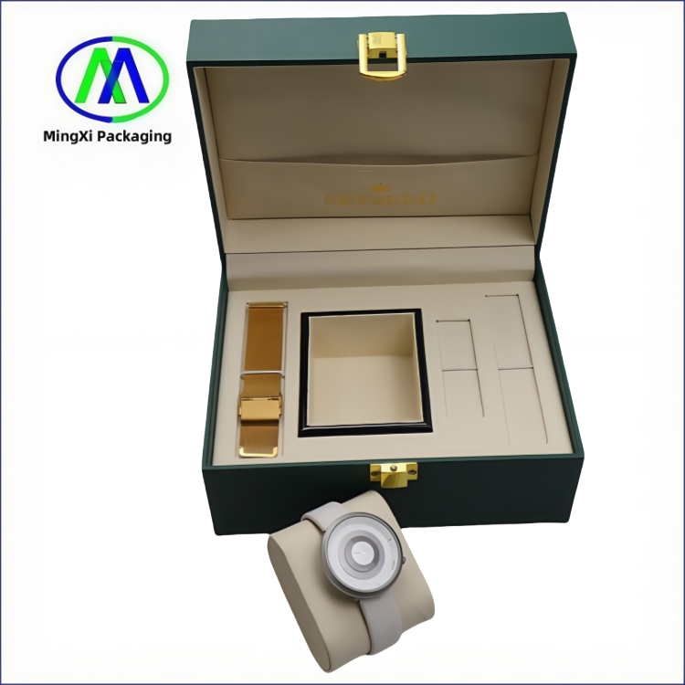 Luxury Gift Boxes for Watch Packaging with Lock Wrist Packaging Boxes in Factory