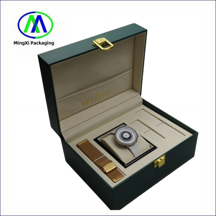 Luxury Gift Boxes for Watch Packaging with Lock Wrist Packaging Boxes in Factory