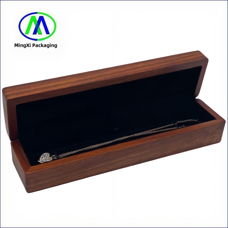 Personalized Handmade Wooden Packaging Jewelry Necklace Box