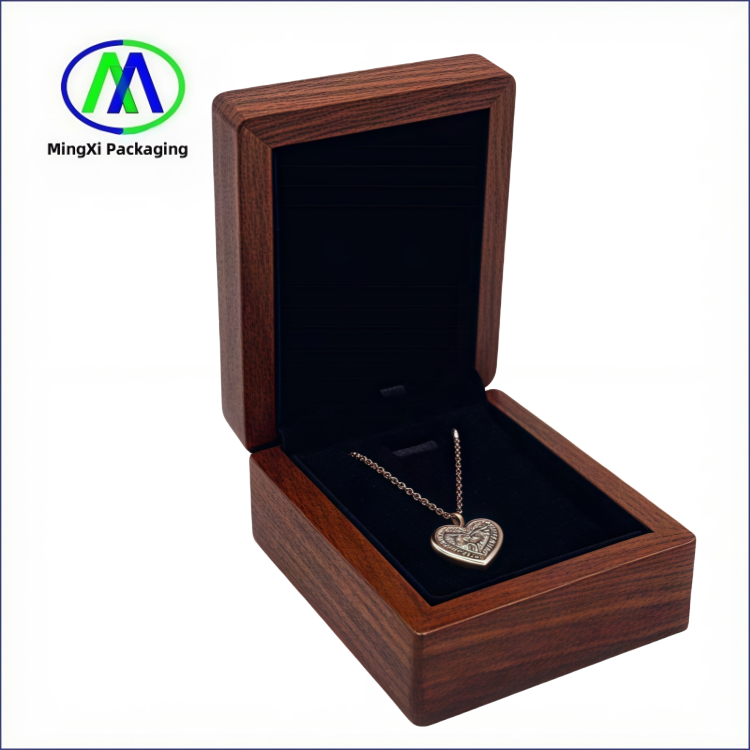 Personalized Handmade Wooden Packaging Jewelry Necklace Box
